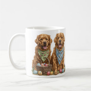 Easter Golden Retriever Dogs Easter Basket Coffee Mug