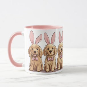 Easter Golden Retriever Puppy Dogs Bunny Ears Mug
