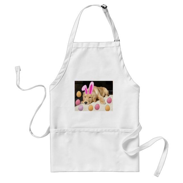 Easter Golden Retriever Puppy Standard Apron (Front)