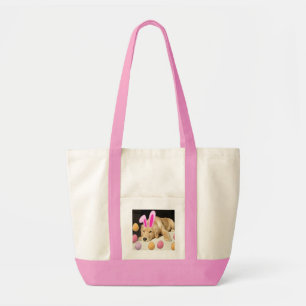 Easter Golden Retriever Puppy Tote Bag