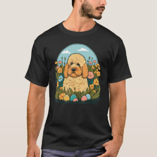 Easter Goldendoodle Bunny Eggs Dog on Easter Golde T-Shirt