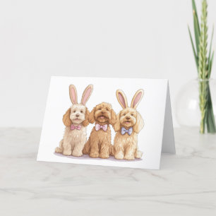 Easter Goldendoodle Dogs Holiday Card