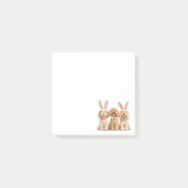 Easter Goldendoodle Dogs Post-it Notes (Front)