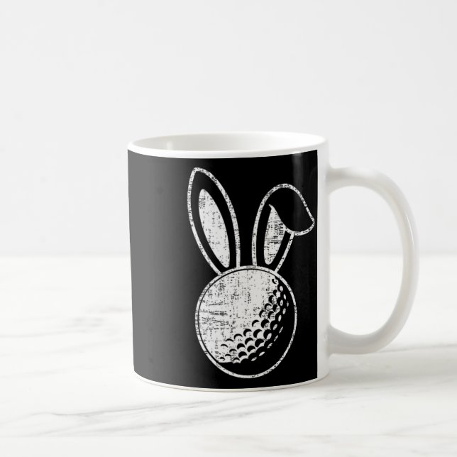 Easter Golf Bunny Ears Funny Golfing Gift  Coffee Mug (Right)