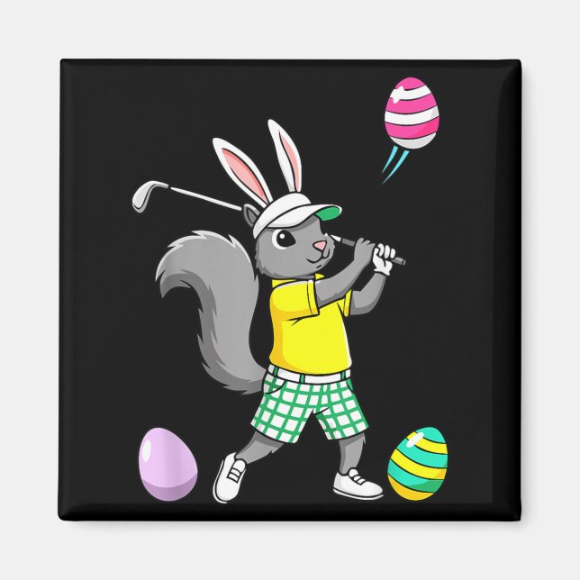 Easter Golf Bunny Rabbit Golfer Golf Player Dad Magnet (Front)