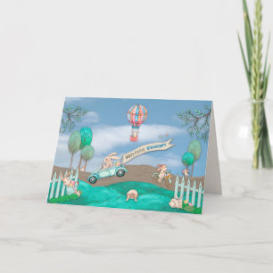 Easter, Granddaughter, Busy Little Rabbits Card