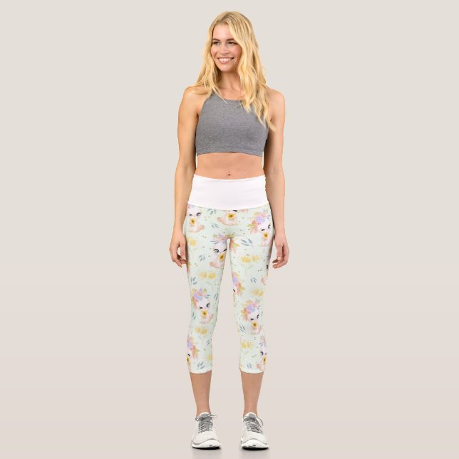 Easter Grass Capri Leggings (Front)
