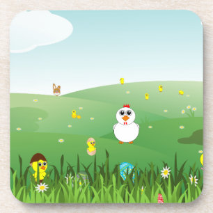 easter grass coaster