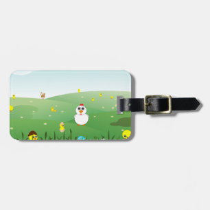 easter grass luggage tag