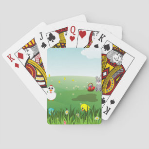 easter grass playing cards