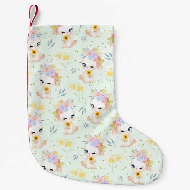 Easter Grass Small Christmas Stocking (Front)