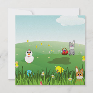 easter grass wedding invitations