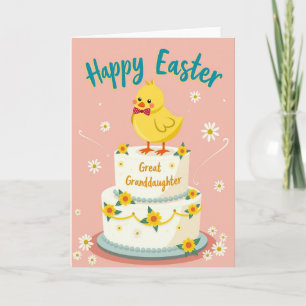 Easter Great Granddaughter Cake Card