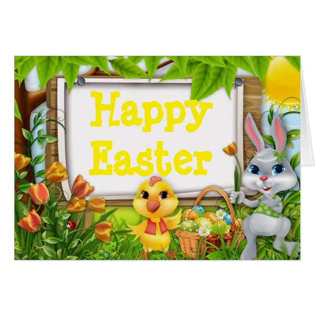 Easter Greeting Card (Front Horizontal)