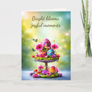 Easter Greeting Card Bright Floral Spring