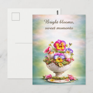 Easter Greeting Card Colourful Floral Spring