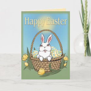 Easter Greeting Card Custom or Blank Bunny Card