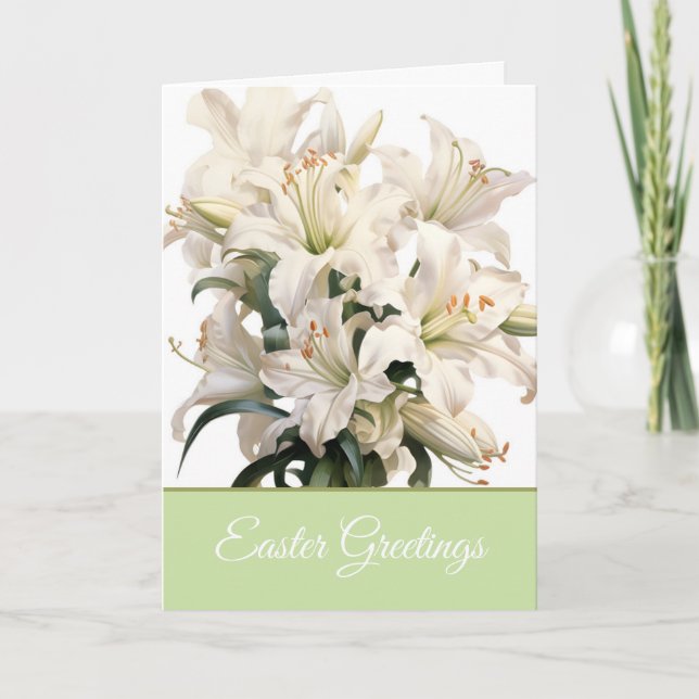 Easter Greeting Card Easter Lily (Front)