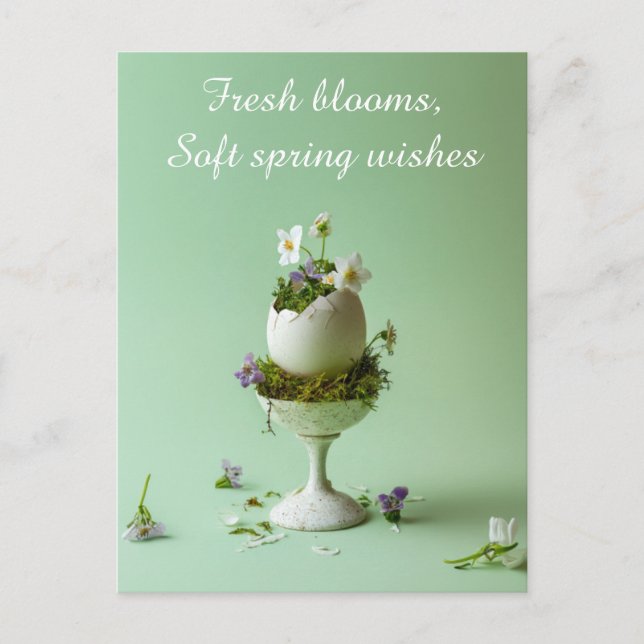 Easter Greeting Card Floral Spring Elegant (Front)