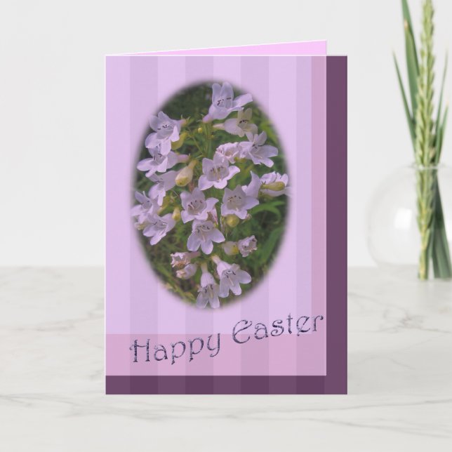 Easter Greeting Card - Foxglove Beard-Tongue (Front)