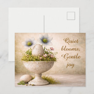 Easter Greeting Card Minimal Floral Spring