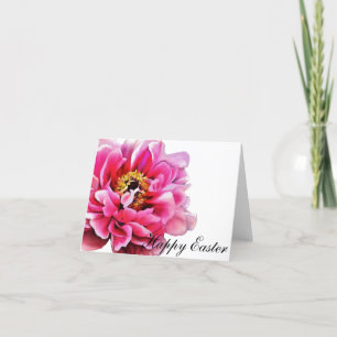 Easter Greeting Card - Pink Peony