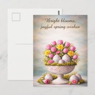 Easter Greeting Card Tulips Floral Spring