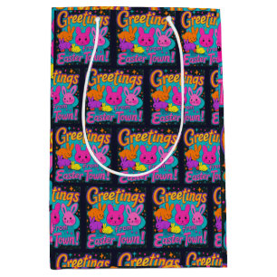 Easter Greeting From The Bunnies Medium Gift Bag