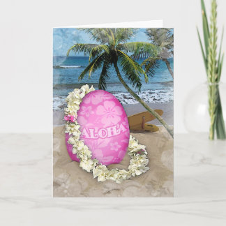 Easter Greeting Hawaiian Style Holiday Card