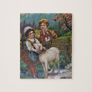 Easter Greetings 1908 Jigsaw Puzzle