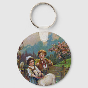 Easter Greetings 1908 Key Ring