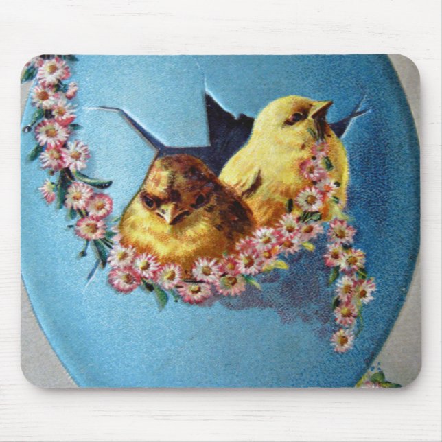 Easter Greetings 1909 Mouse Mat (Front)