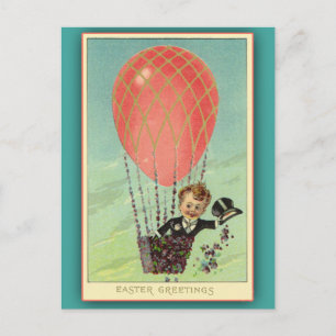 Easter Greetings Cards with Vintage Illustration