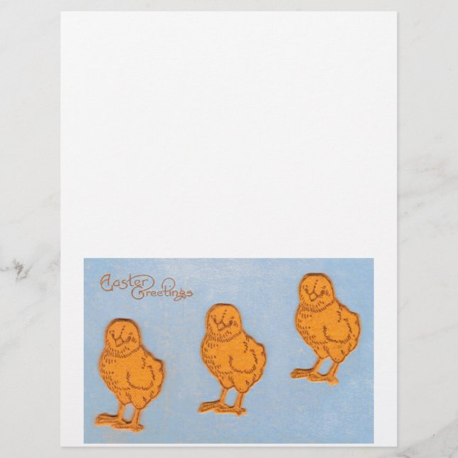 Easter Greetings Chicks in Blue (Front)