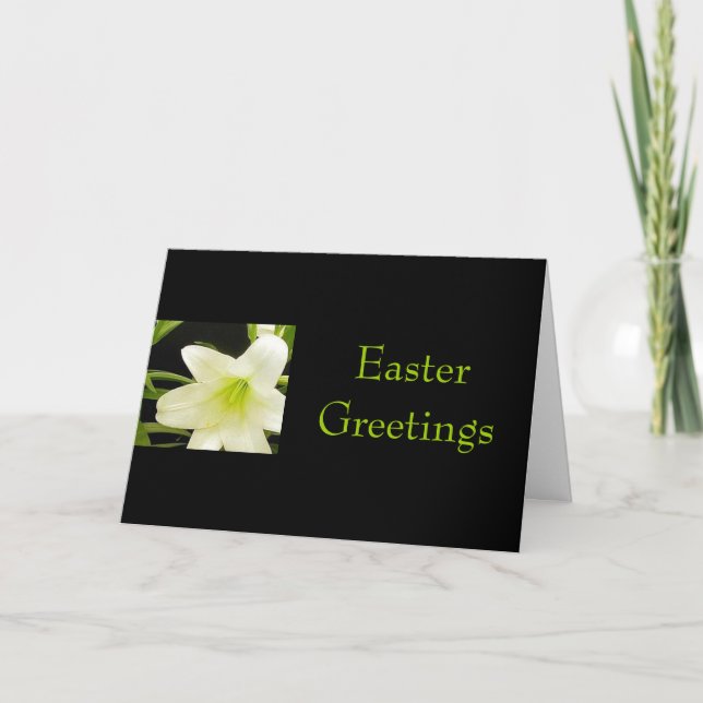 Easter Greetings Holiday Card (Front)