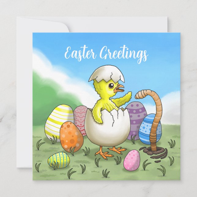 Easter Greetings Holiday Card (Front)