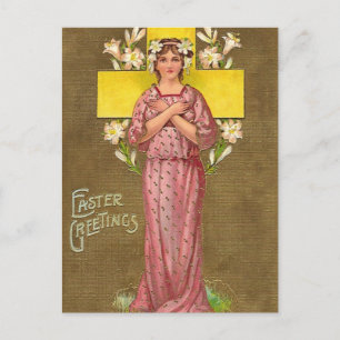 Easter Greetings Holiday Postcard