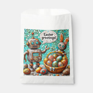 EASTER GREETINGS ~ Robot Bunny and Easter Eggs ~ Favour Bags