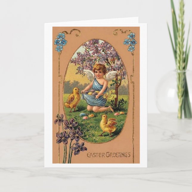 Easter Greetings!  Victorian Easter Greeting Card (Front)