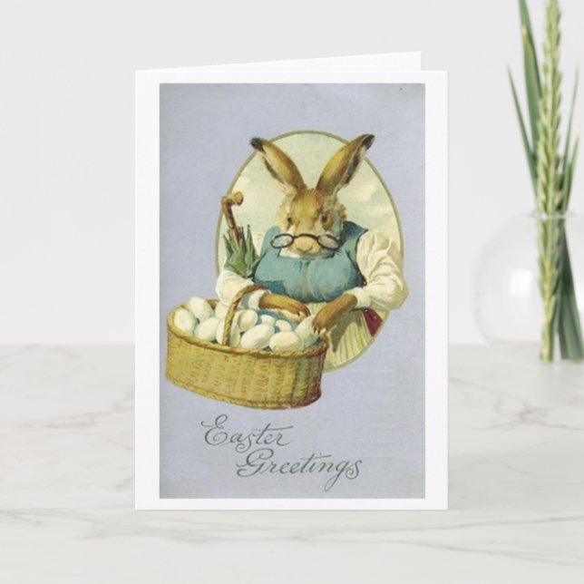 Easter Greetings! Victorian Easter Greeting Card (Front)
