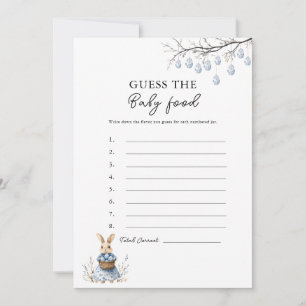 Easter Guess the Baby Food Baby Shower Game Card
