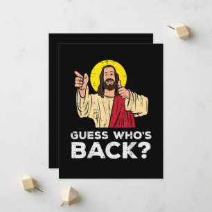 Easter Guess Whos Back Jesus Funny Religious Announcement