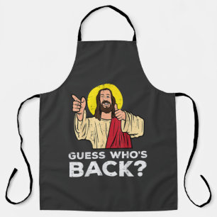 Easter Guess Whos Back Jesus Funny Religious Apron