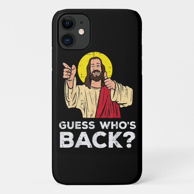 Easter Guess Whos Back Jesus Funny Religious Case-Mate iPhone Case (Back)