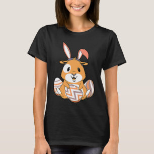 Easter Guinea Pig With Bunny Ears & Eggs   Easter T-Shirt