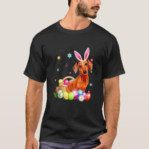 Easter Happy Easter Cute Bunny Dachshund Wearing B T-Shirt