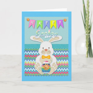 Easter - "Happy Easter" Sweet Bunny Holiday Card