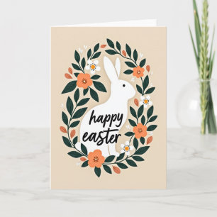 Easter Hare Wreath Art Card