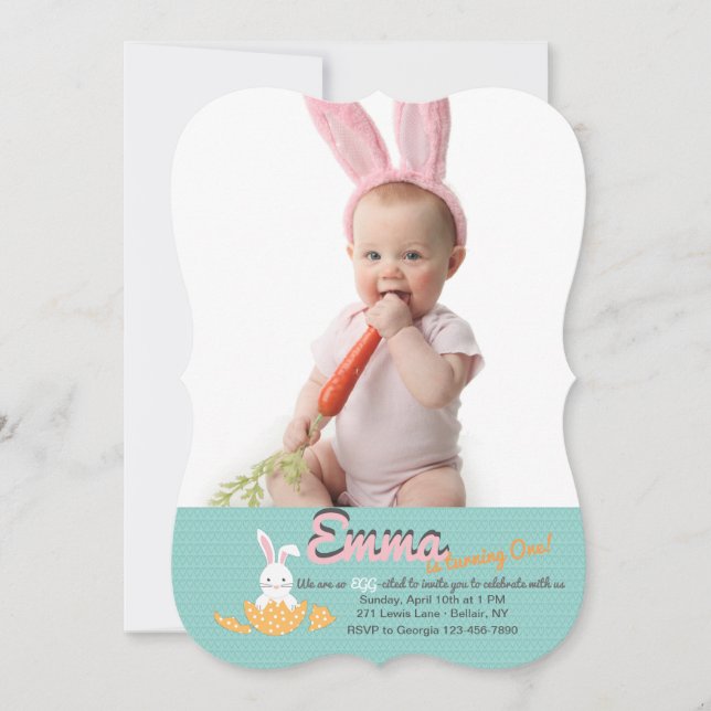 Easter Hatchling Photo Invitation (Front)