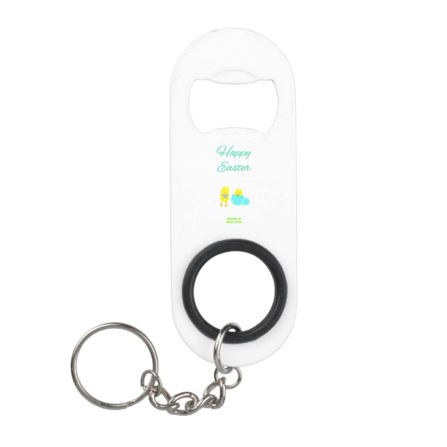 Easter Hatchlings Bottle Opener Keychain (Front)
